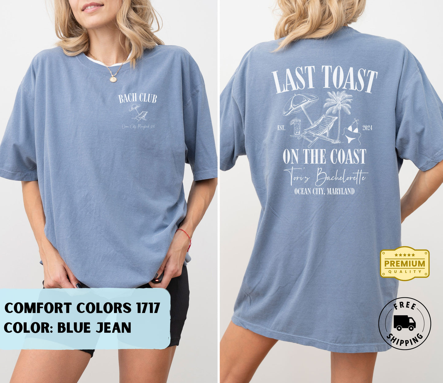 CUSTOM Last Toast on the Coast Bridal Party T-Shirt