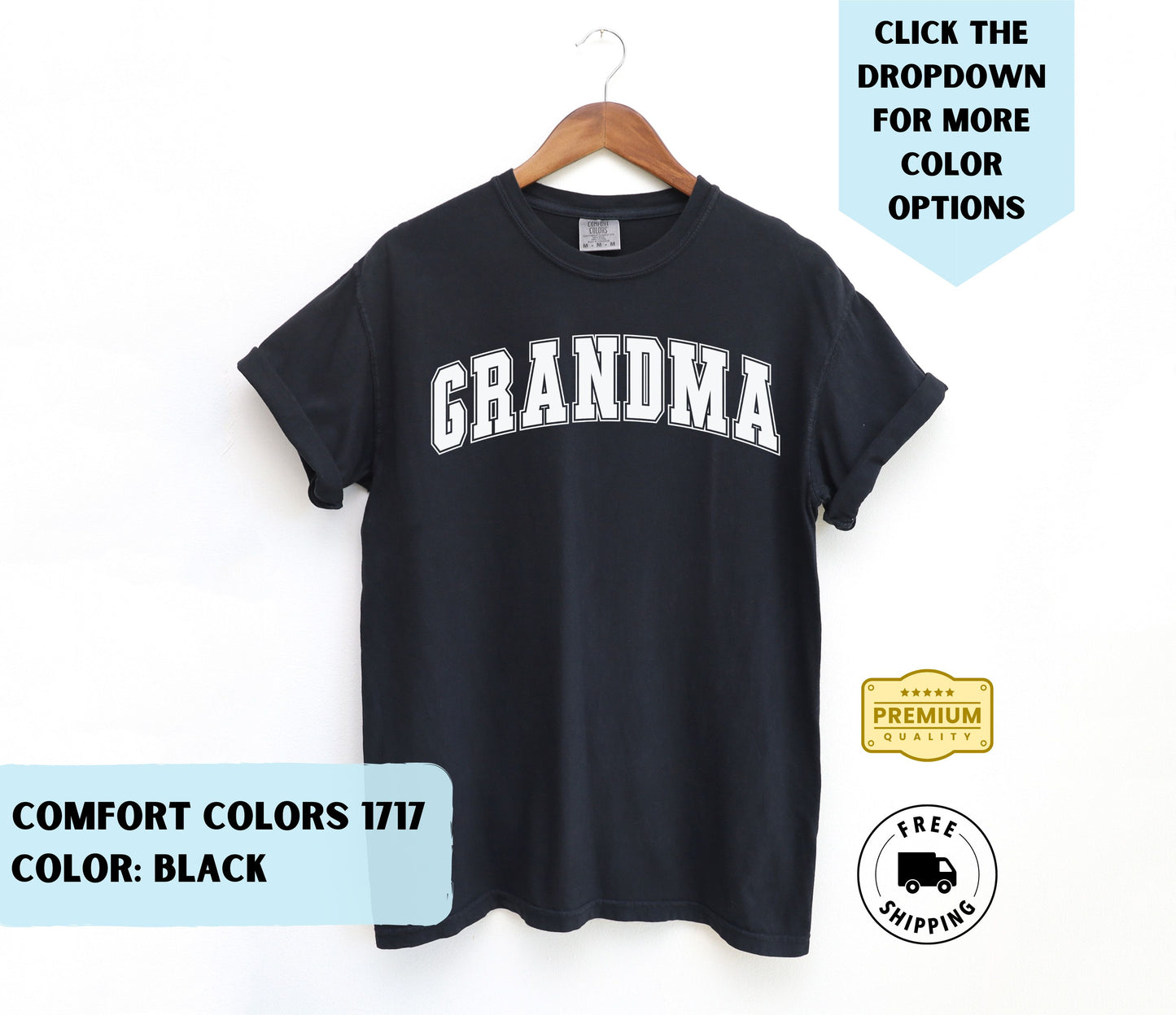 Grandma College Text T-Shirt