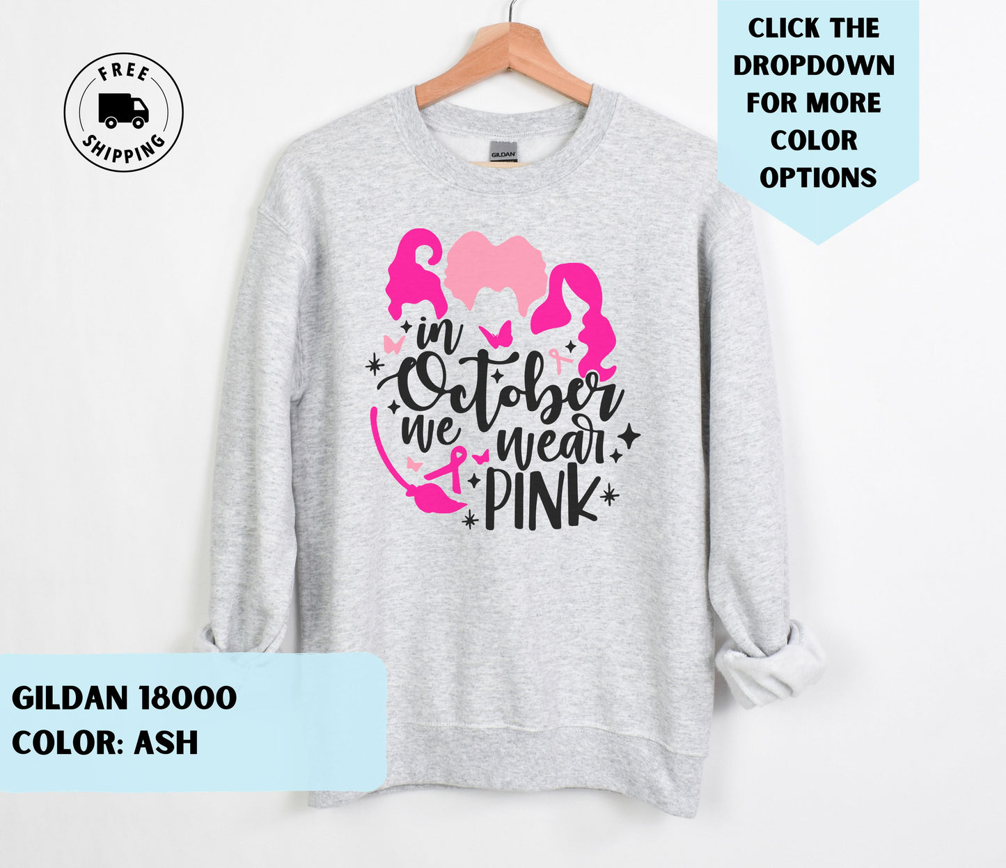 Sanderson Pink Breast Cancer Awareness Crewneck