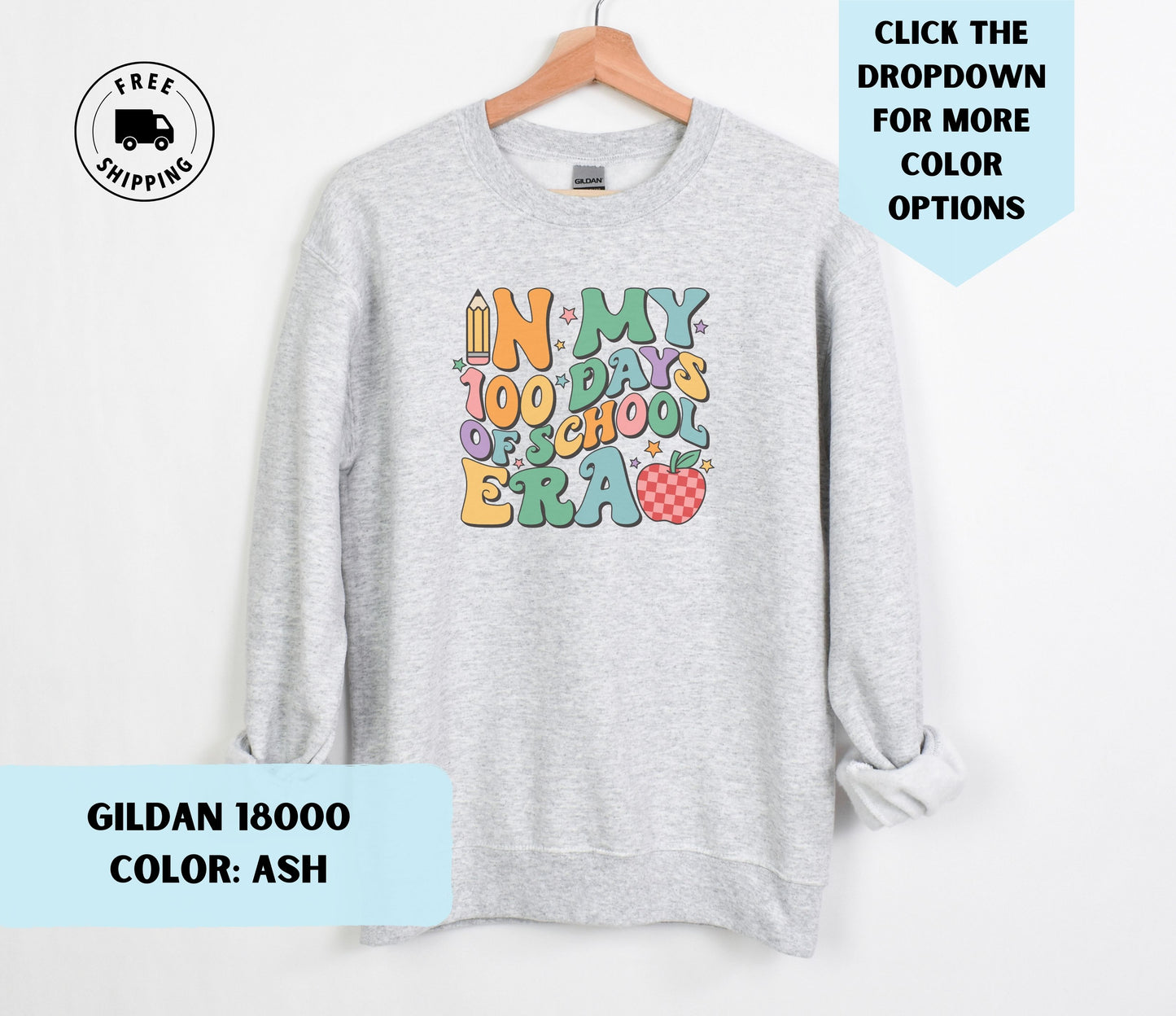 100 Days of School Era Crewneck