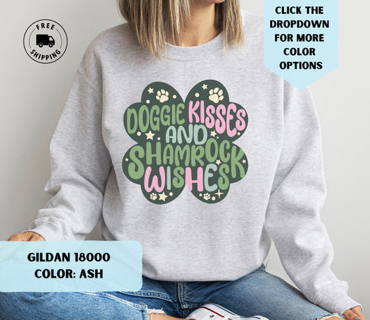 Doggie Kisses & Shamrock Wishes Crewneck