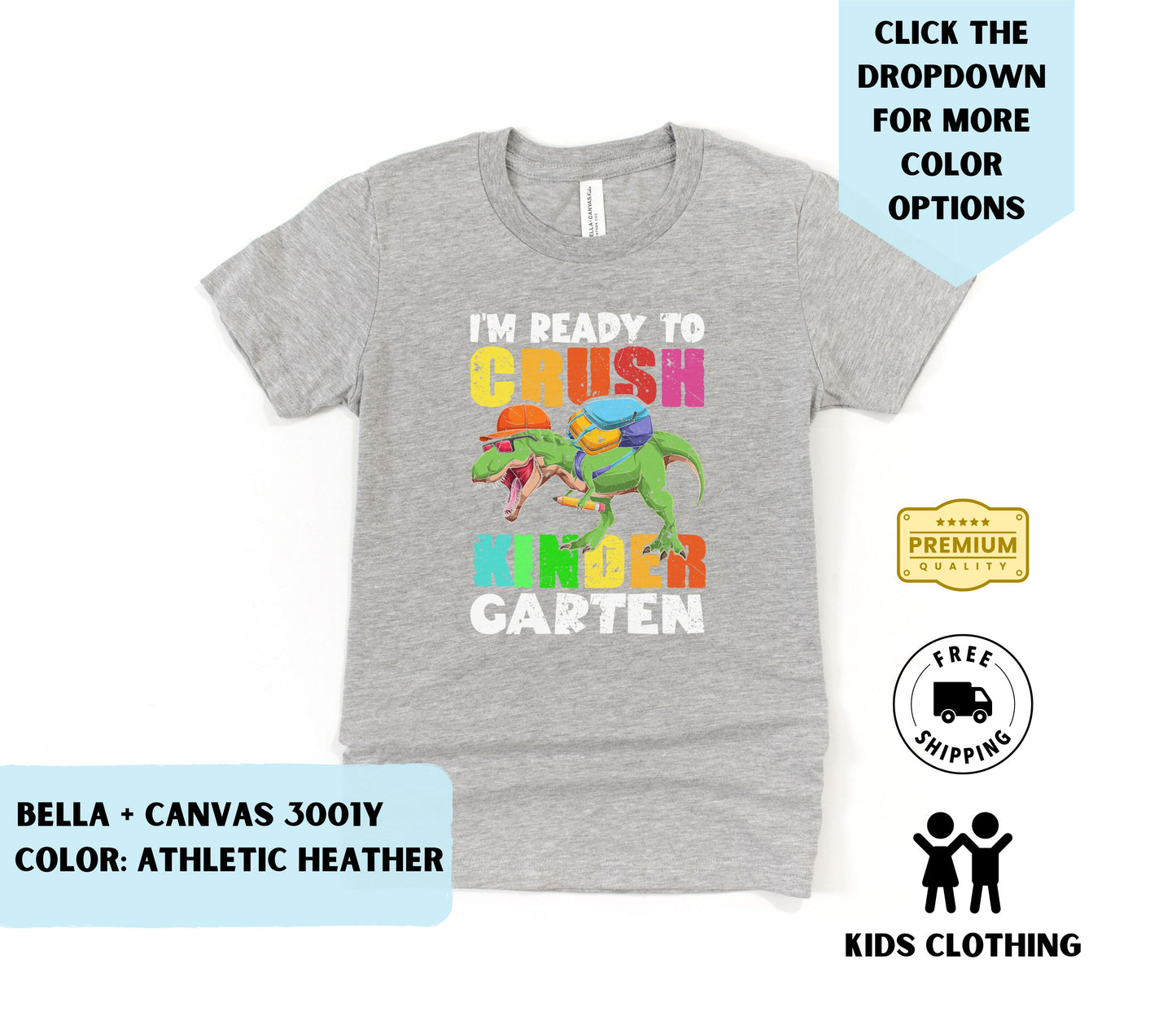 Toddler Ready to Crush Kindergarten T-Shirt