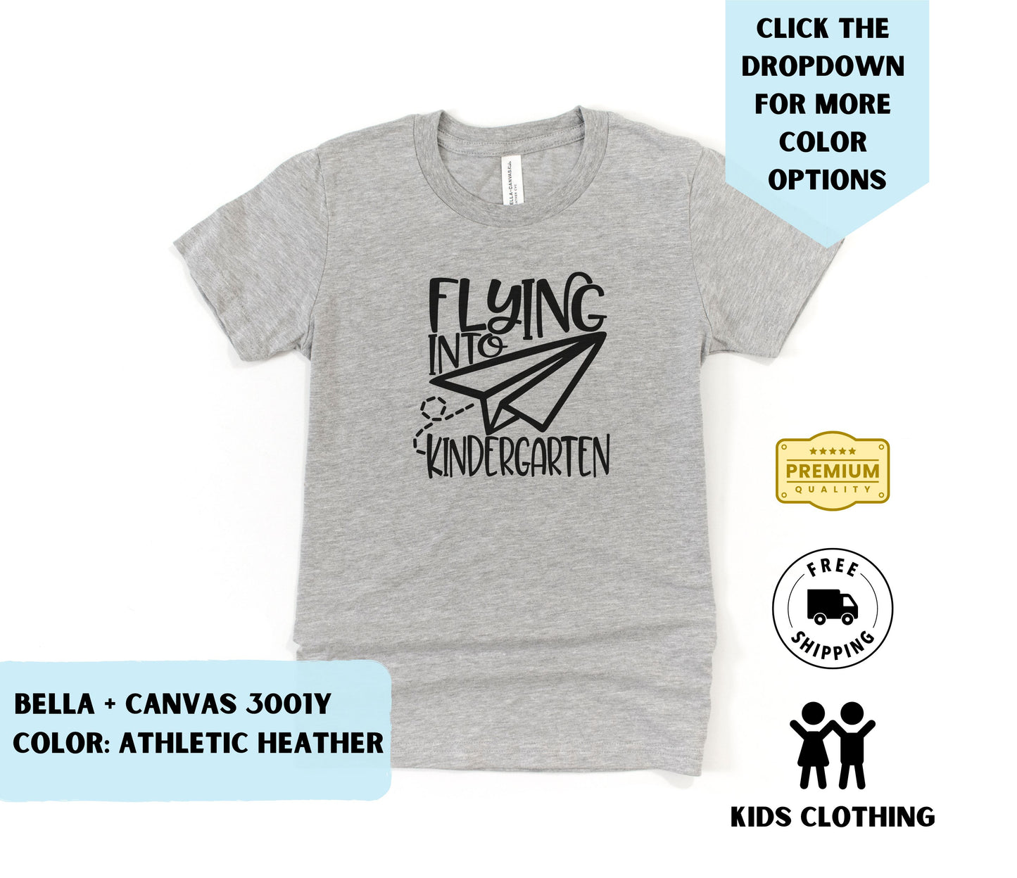 Youth Flying Into Kindergarten T-Shirt