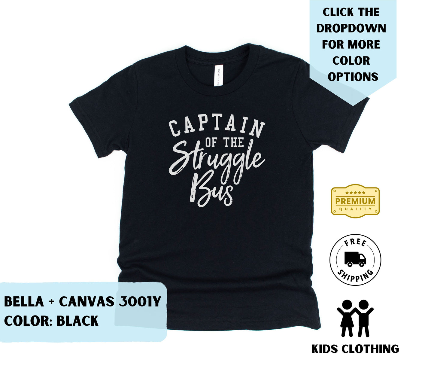 Youth Captain of the Struggle Bus T-Shirt