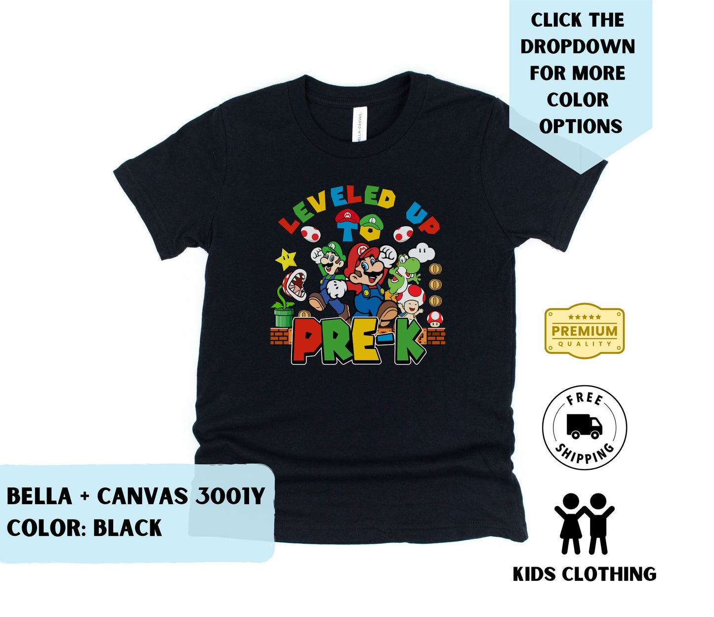 Toddler Leveled Up to Pre-K T-Shirt