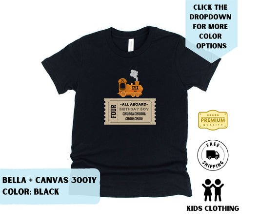 Toddler Train Birthday T-Shirt