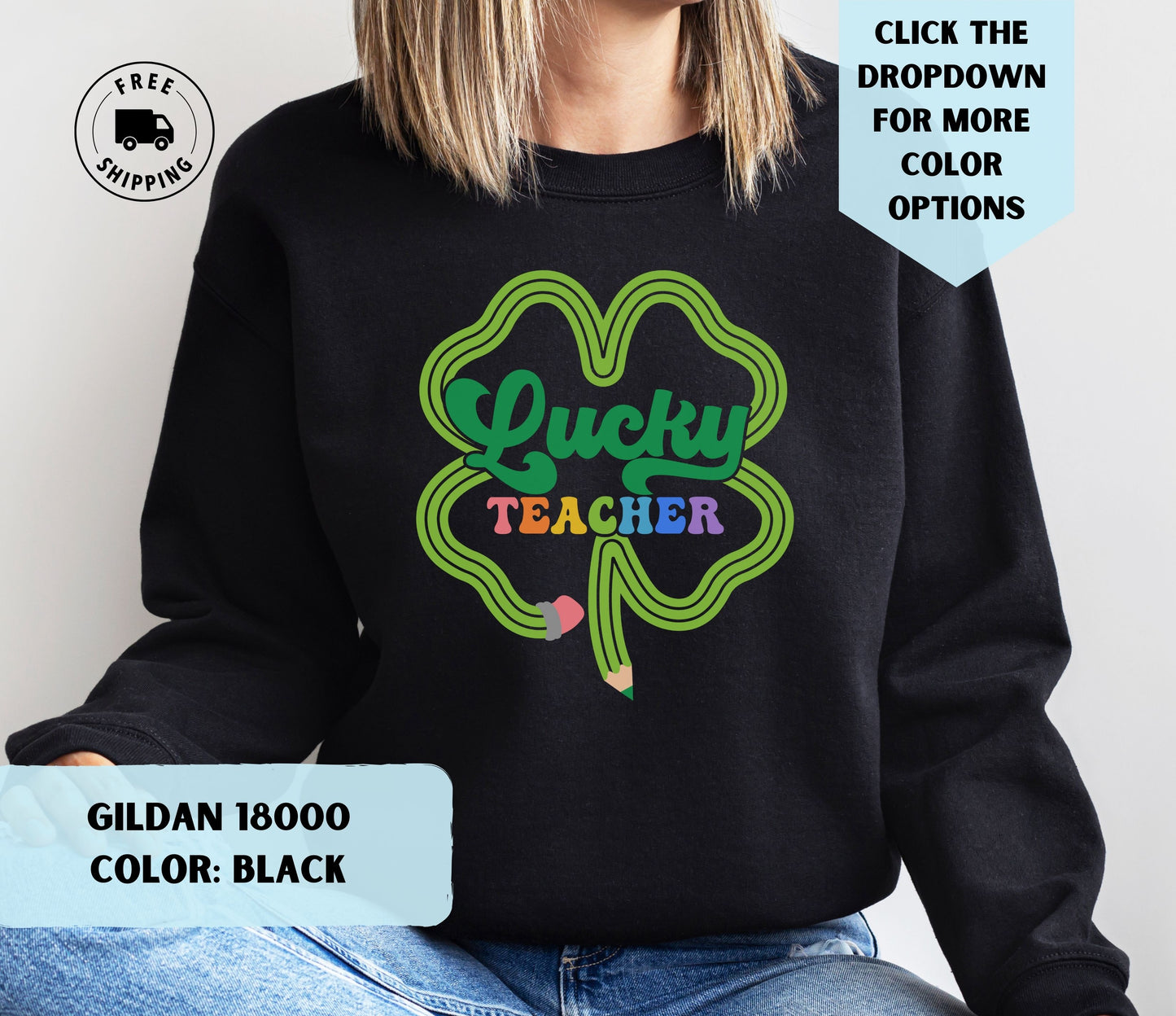 Lucky Teacher Crewneck