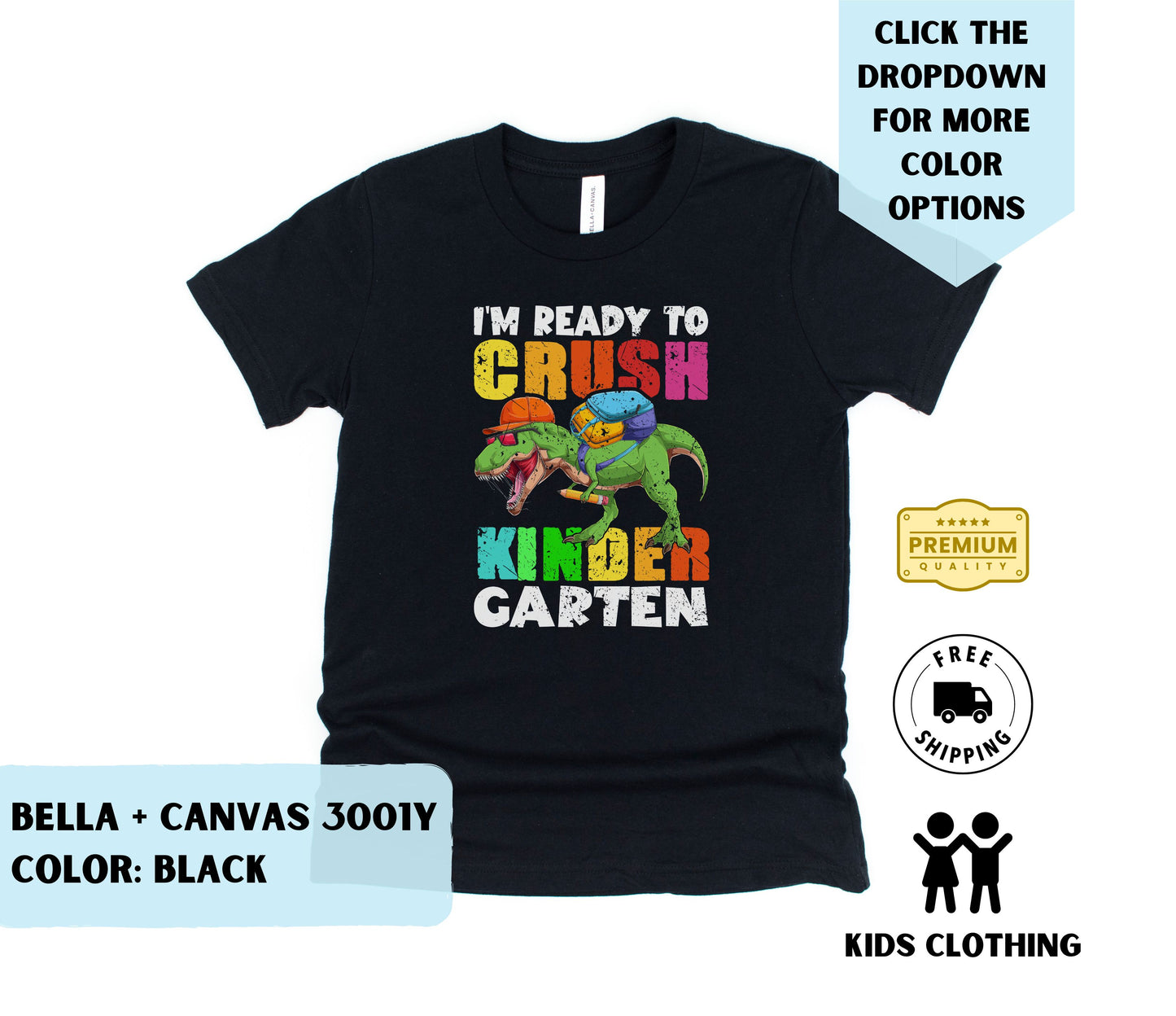 Toddler Ready to Crush Kindergarten T-Shirt