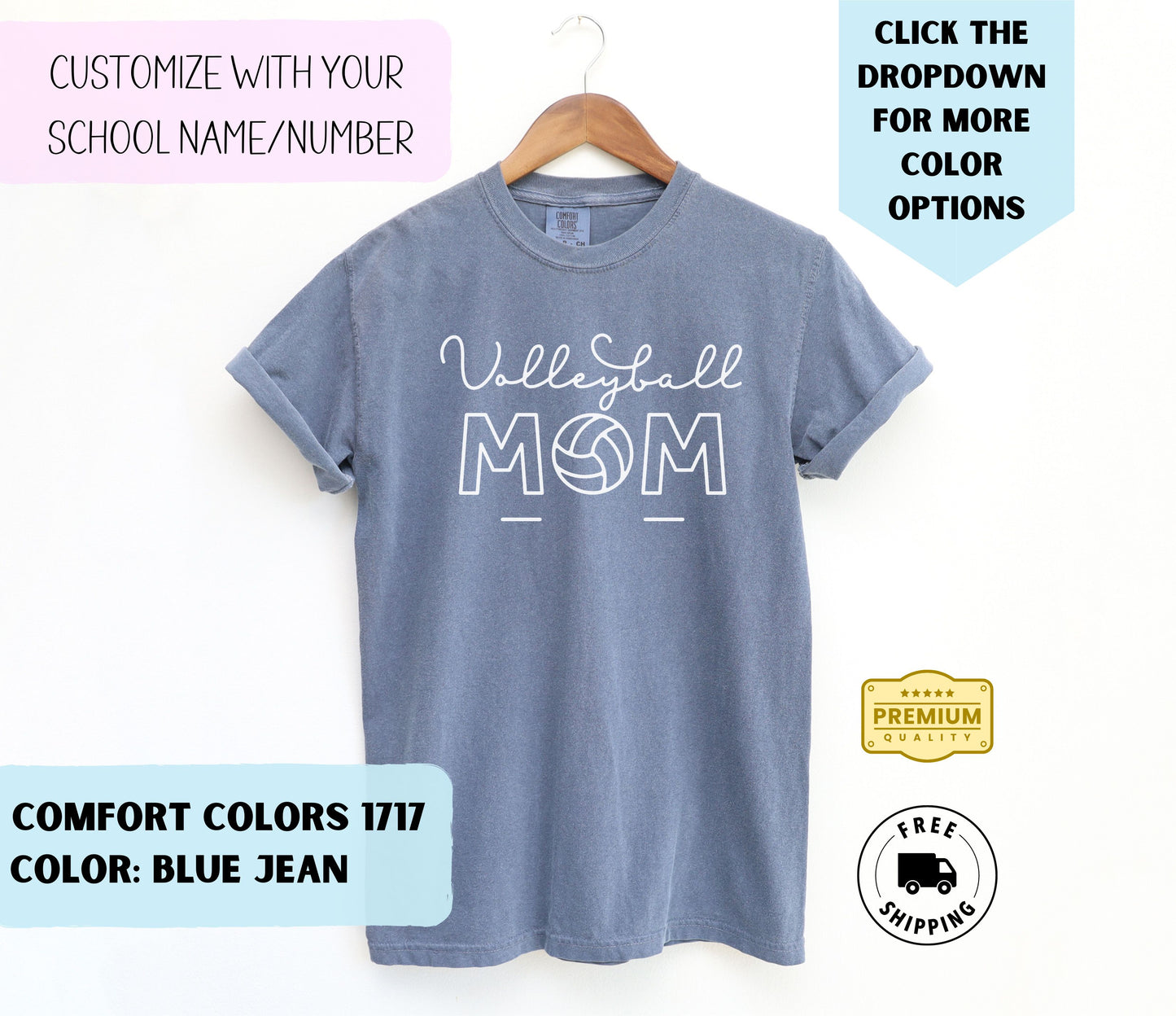 Custom Volleyball Mom T-Shirt