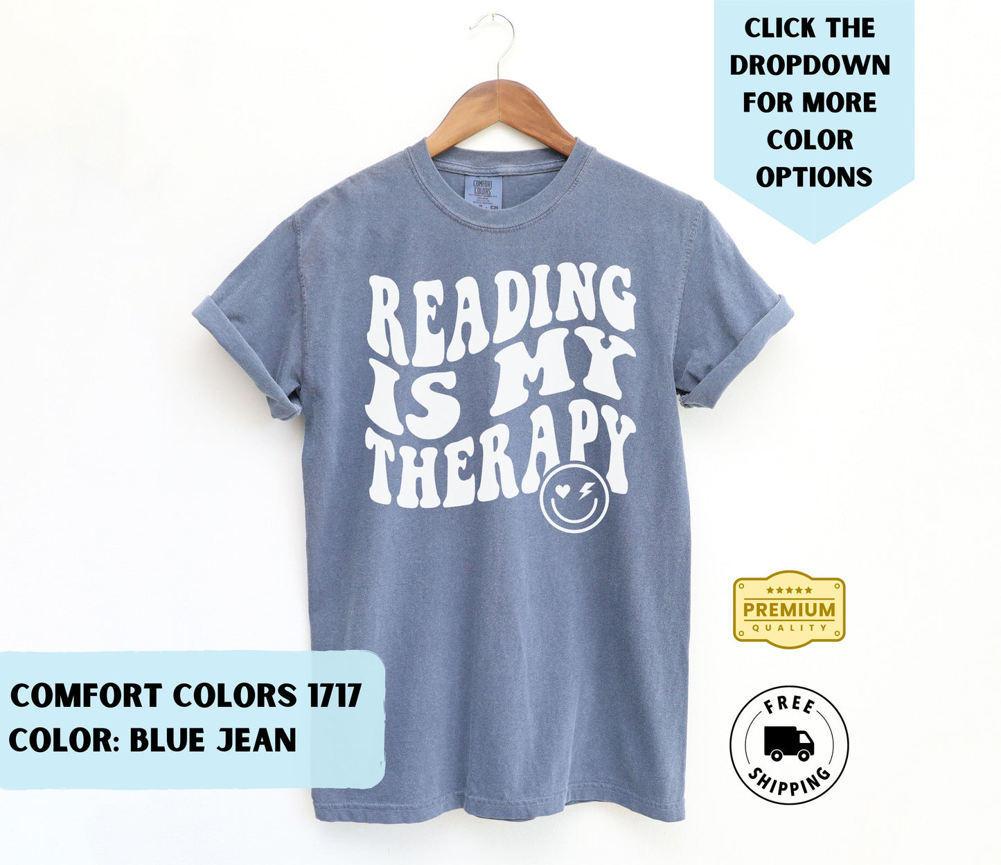 Reading Is My Therapy T-Shirt