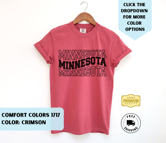 Minnesota Wave Text T-Shirt