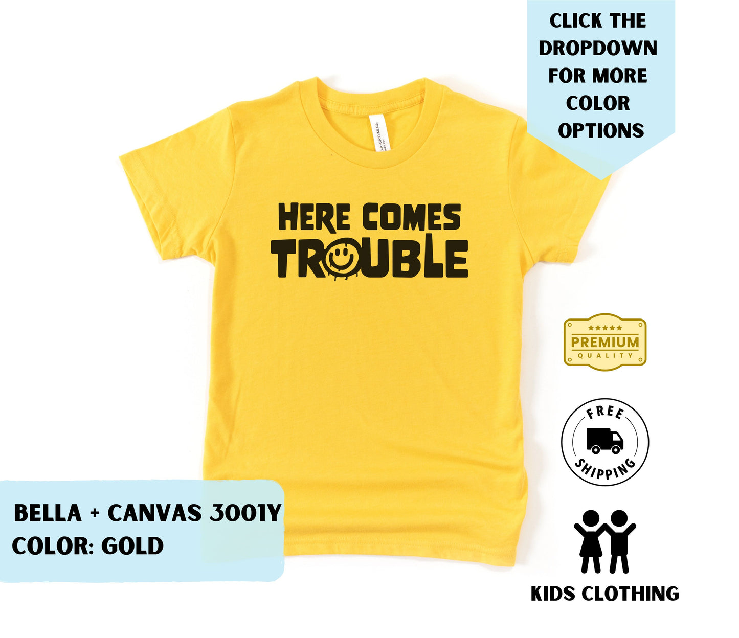 Youth Here Comes Trouble T-Shirt