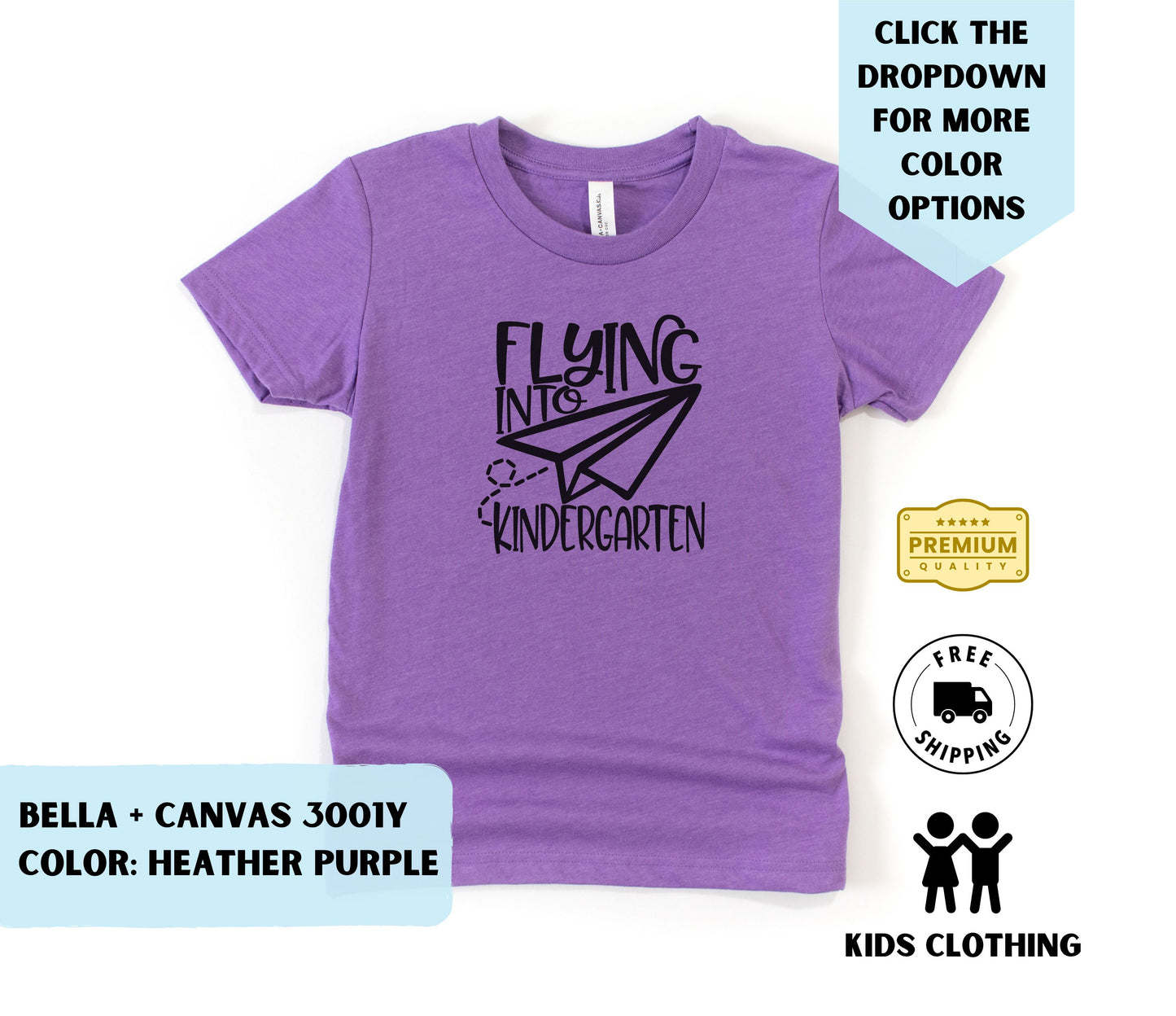 Youth Flying Into Kindergarten T-Shirt