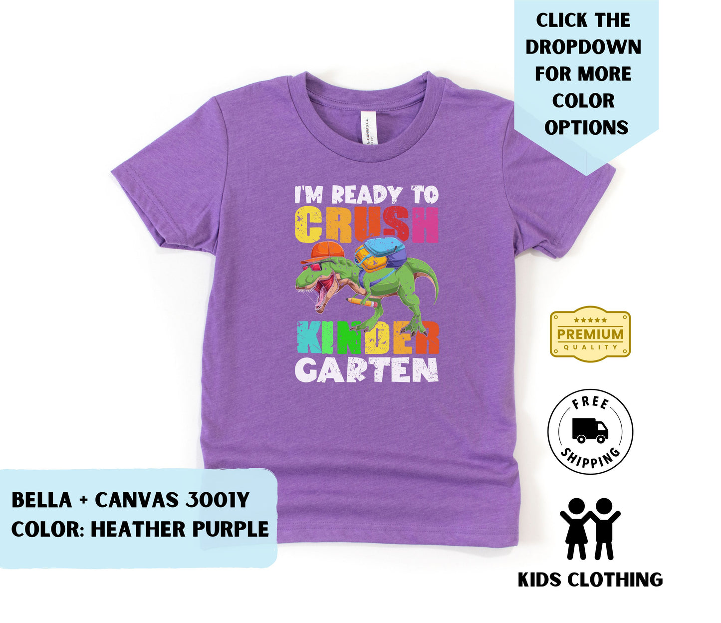 Toddler Ready to Crush Kindergarten T-Shirt