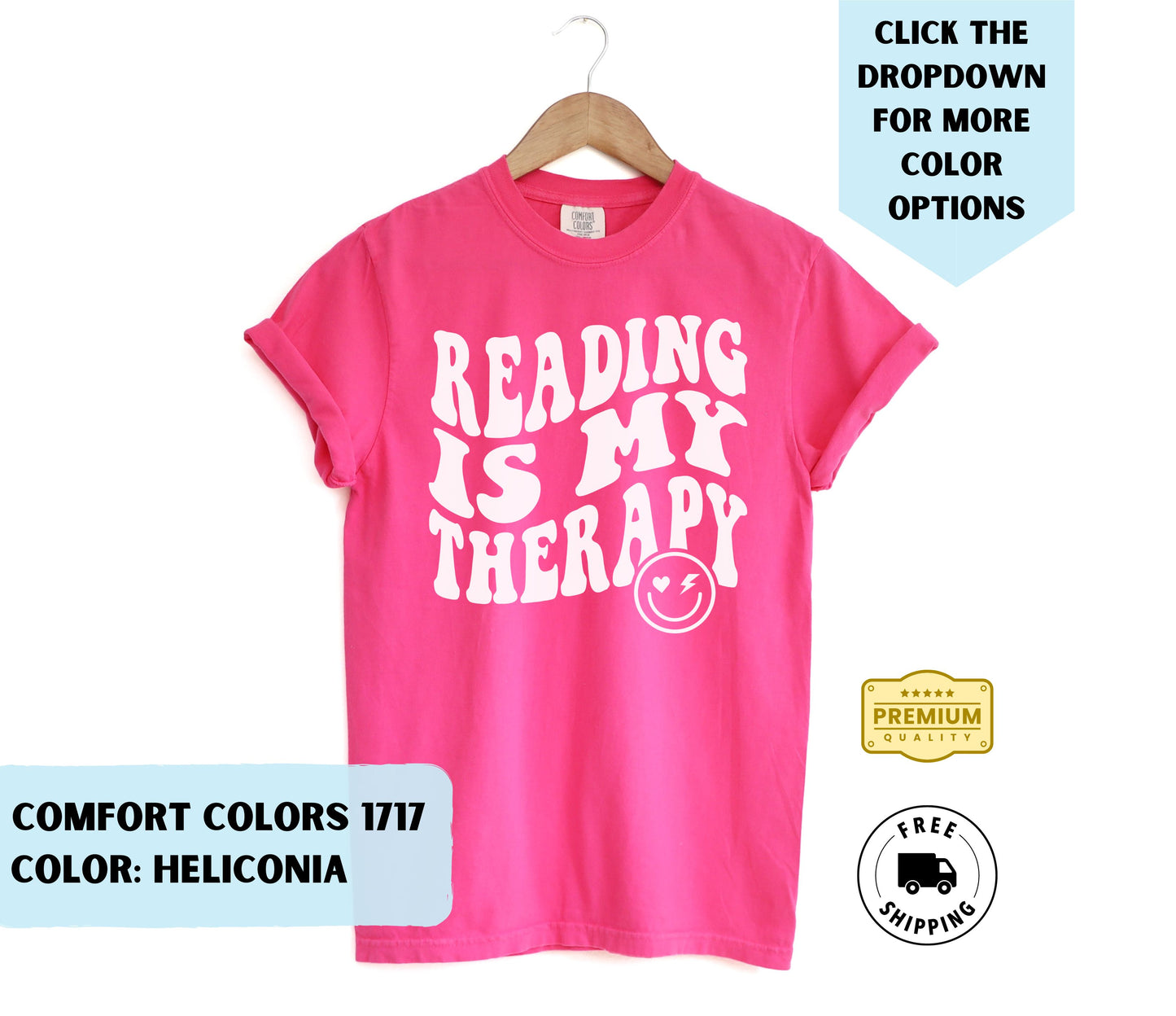 Reading Is My Therapy T-Shirt