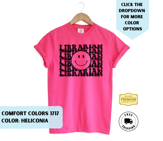 Librarian Smiley T-Shirt