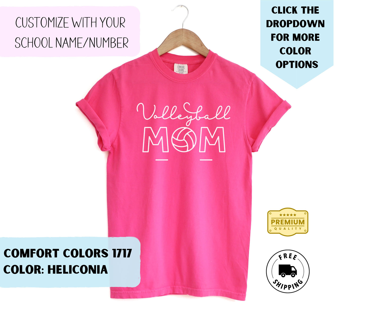 Custom Volleyball Mom T-Shirt