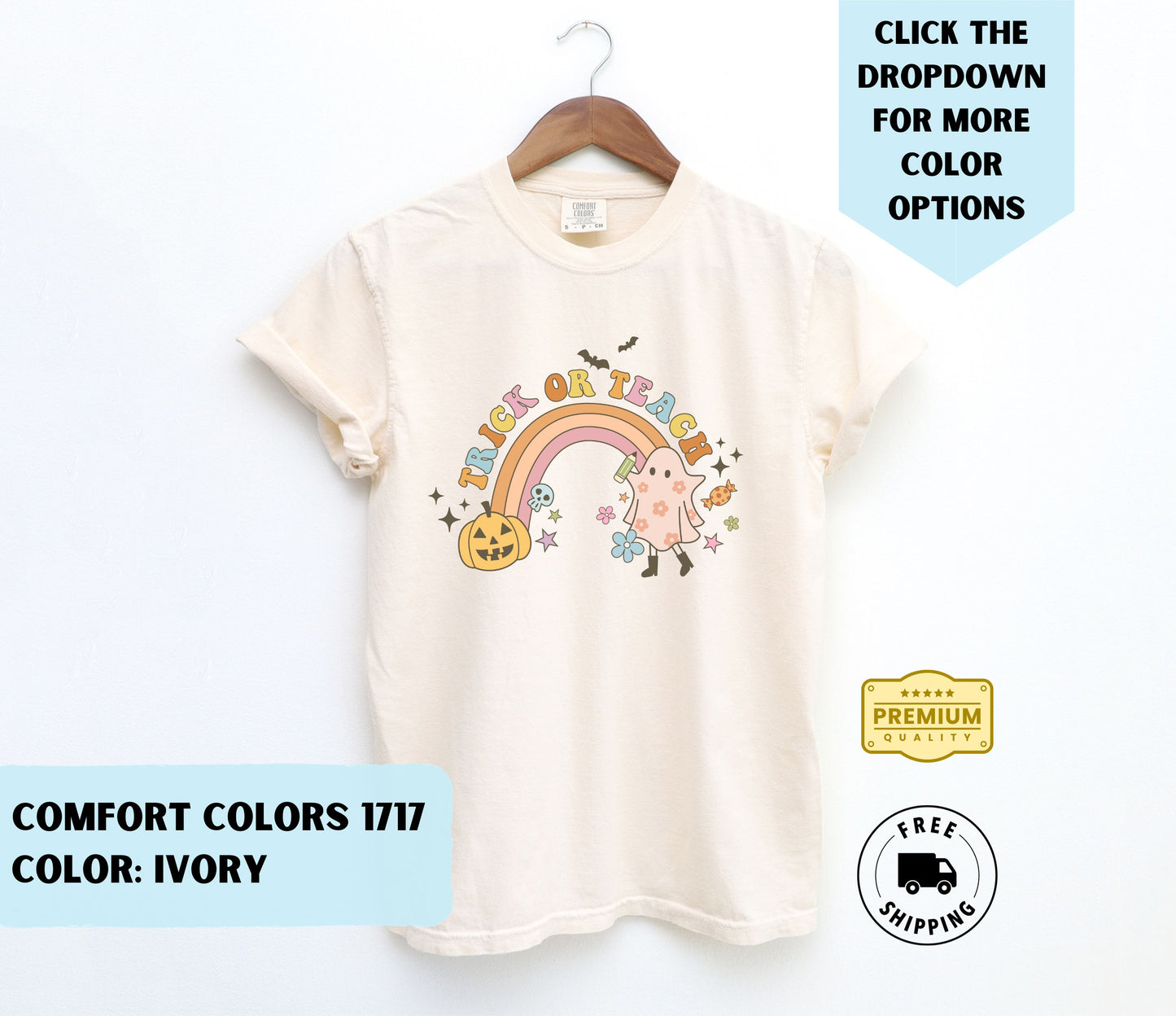 Trick or Teach Rainbow T-Shirt