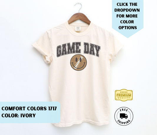 Football Game Day Smiley T-Shirt