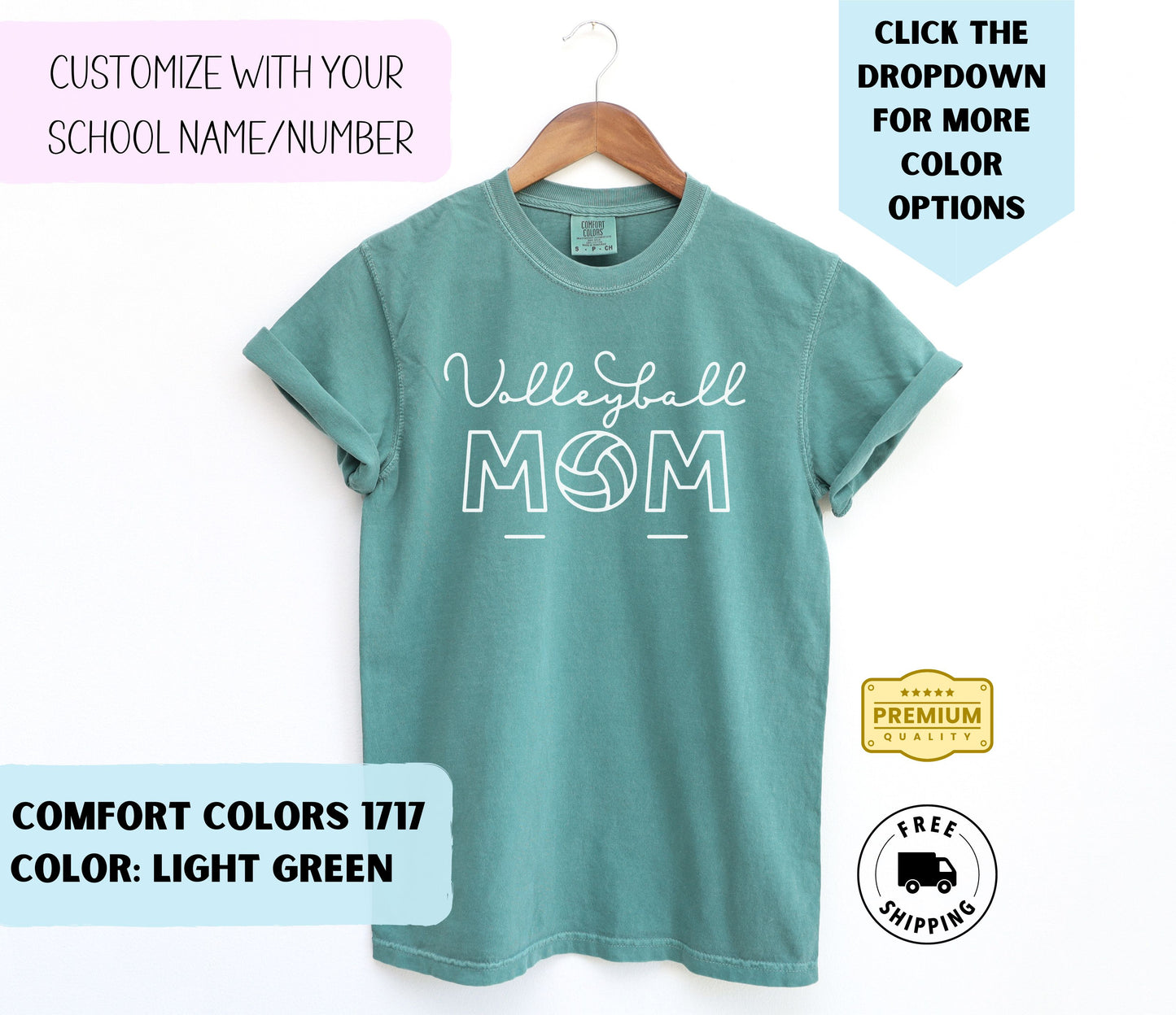 Custom Volleyball Mom T-Shirt