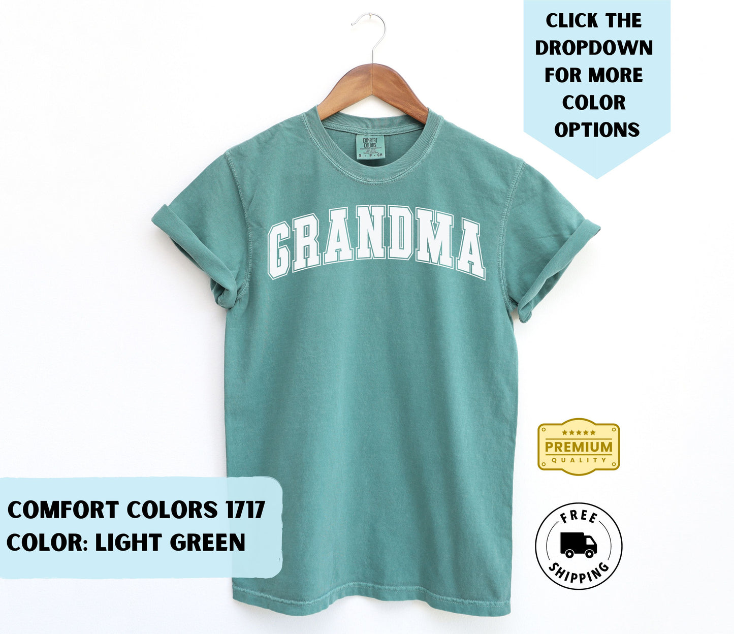 Grandma College Text T-Shirt