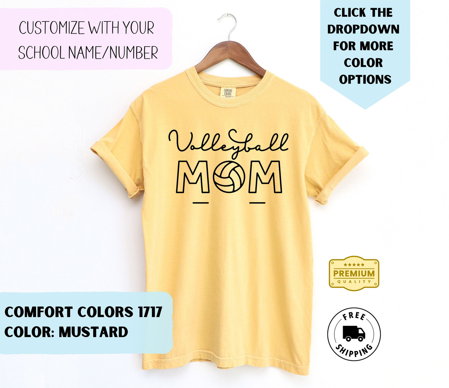 Custom Volleyball Mom T-Shirt