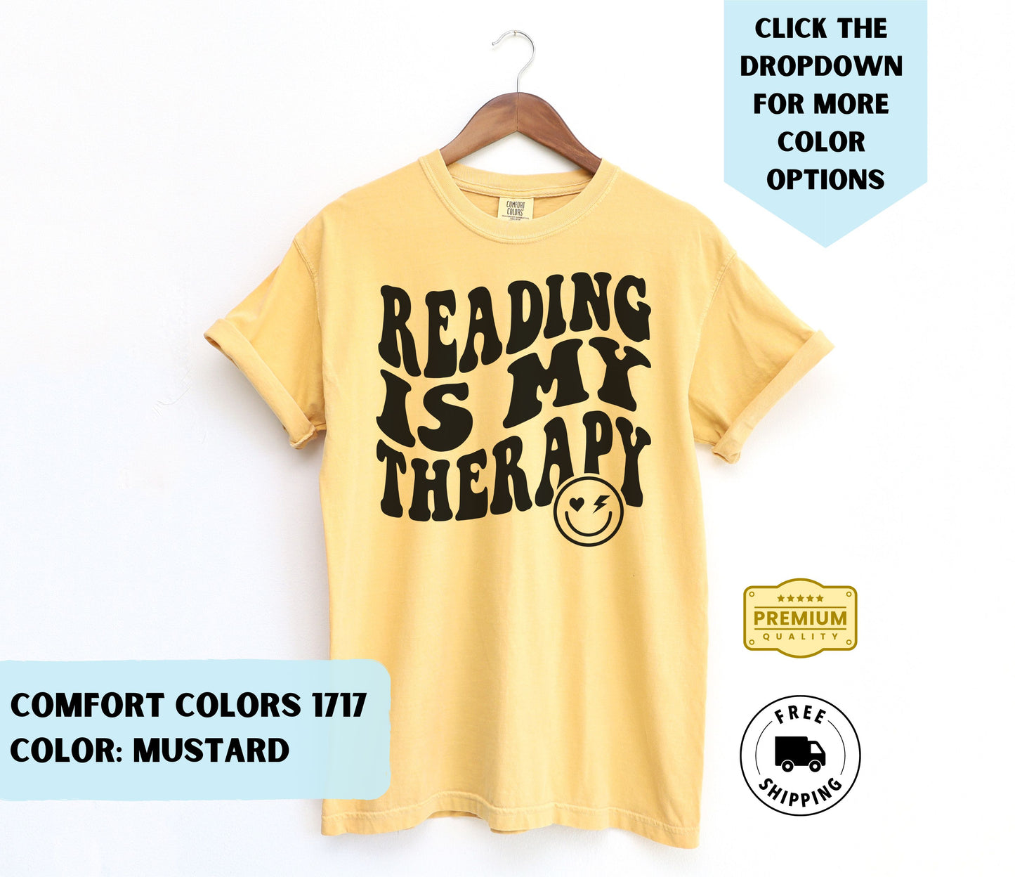 Reading Is My Therapy T-Shirt