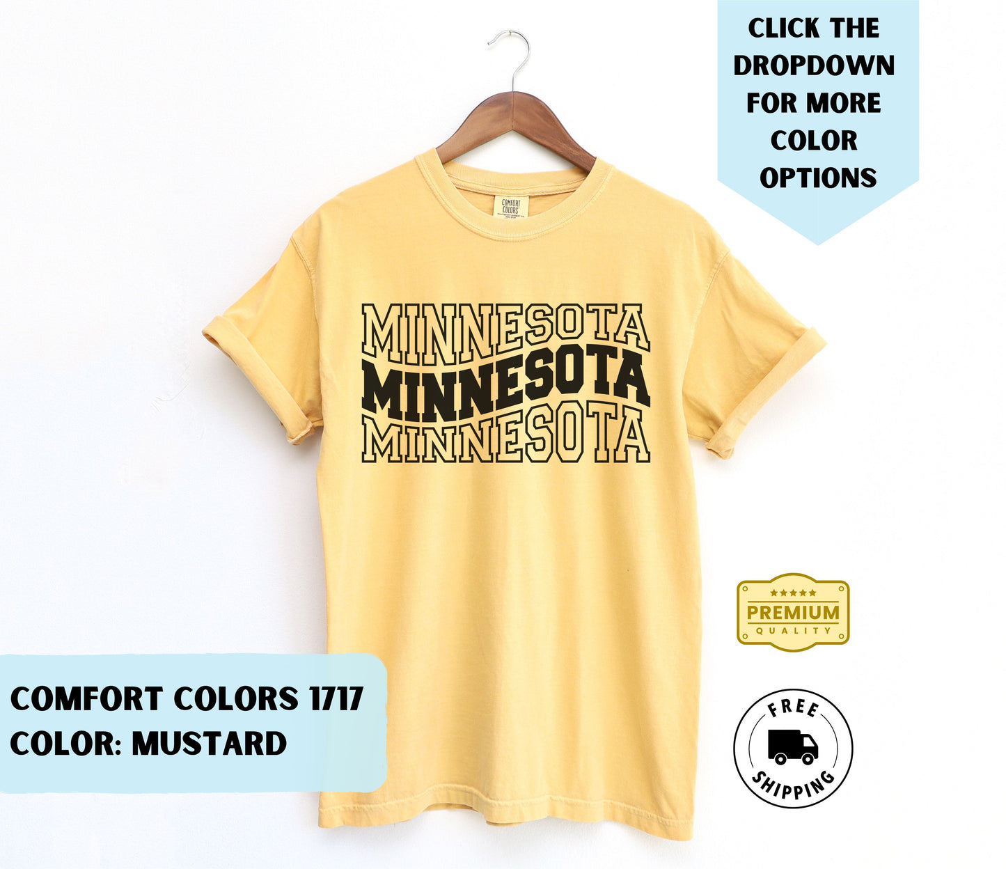 Minnesota Wave Text T-Shirt