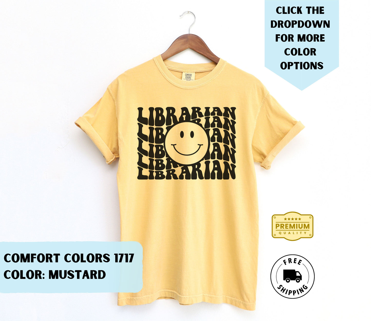 Librarian Smiley T-Shirt