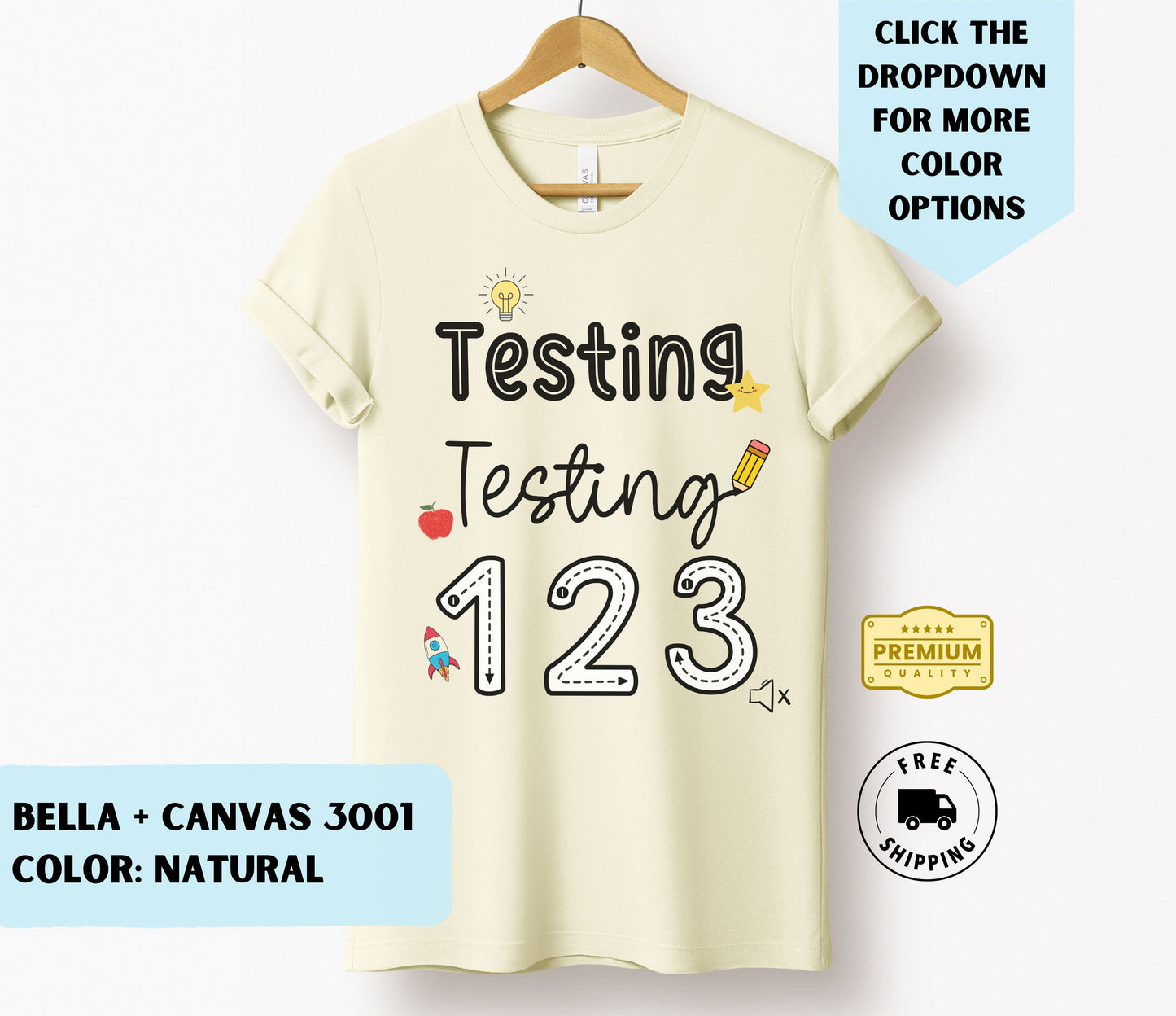 Testing Testing 123 T-Shirt