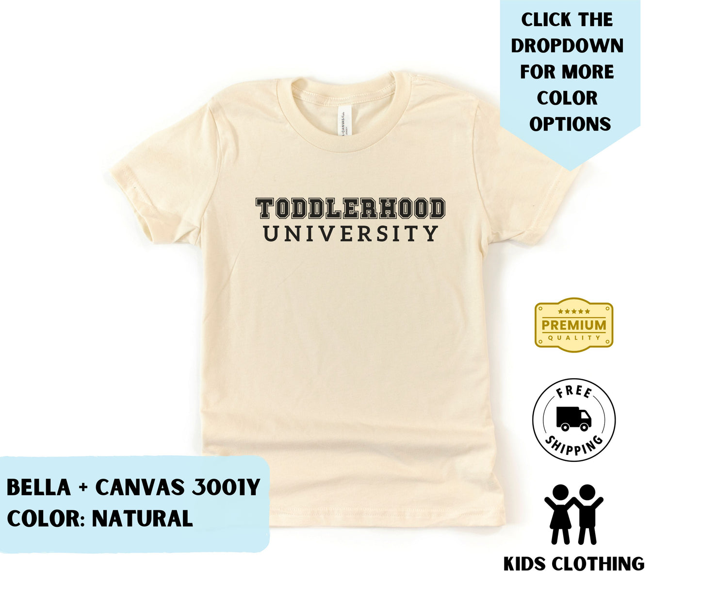 Toddler Toodlerhood University T-Shirt