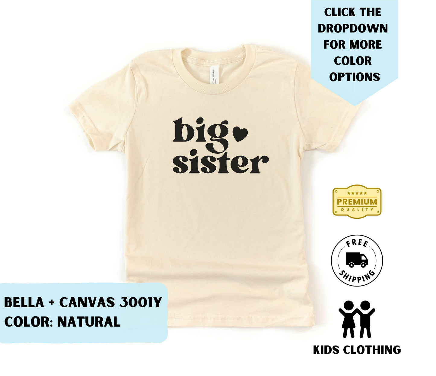 Youth Big Sister T-Shirt