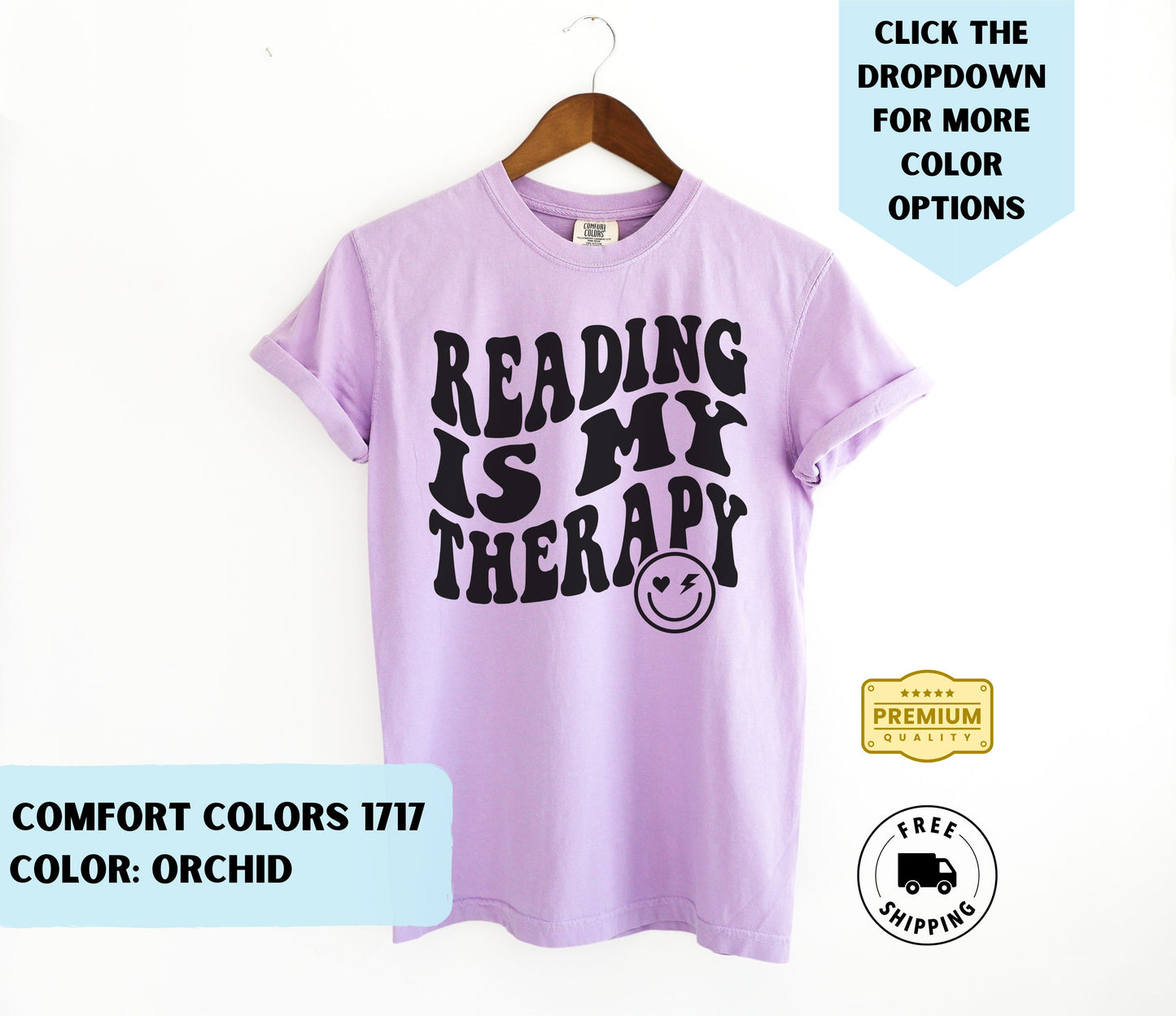 Reading Is My Therapy T-Shirt