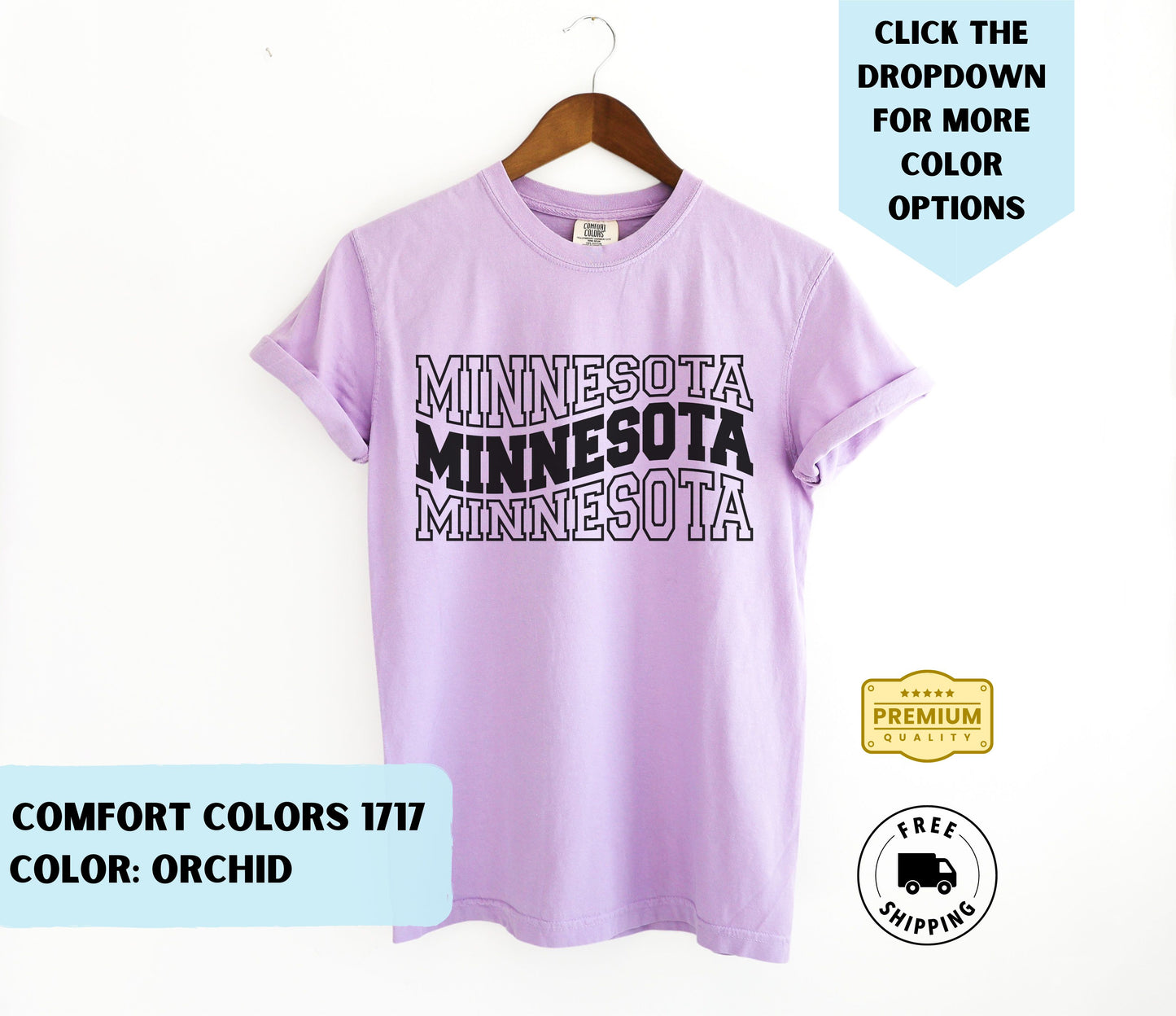 Minnesota Wave Text T-Shirt