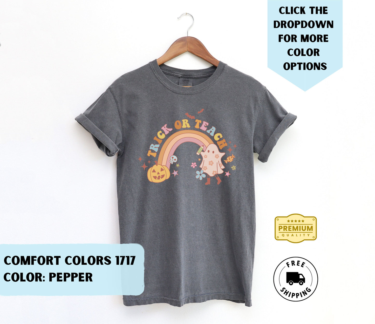 Trick or Teach Rainbow T-Shirt