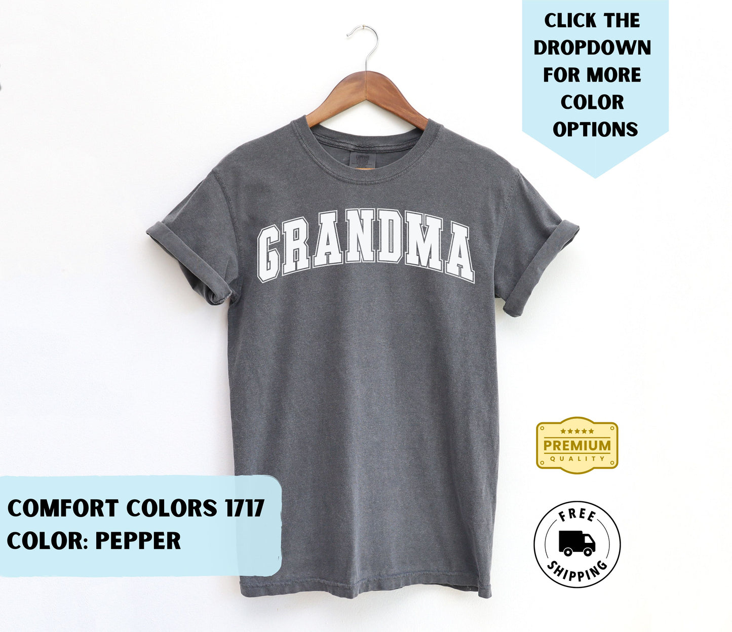 Grandma College Text T-Shirt