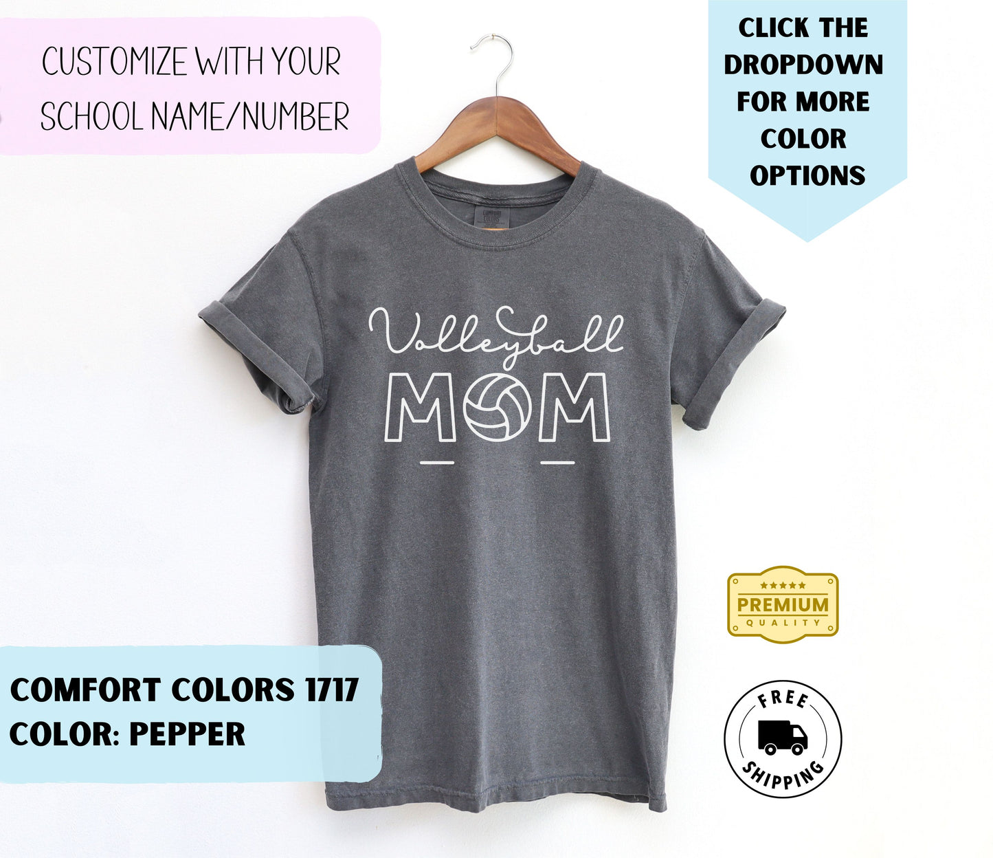 Custom Volleyball Mom T-Shirt