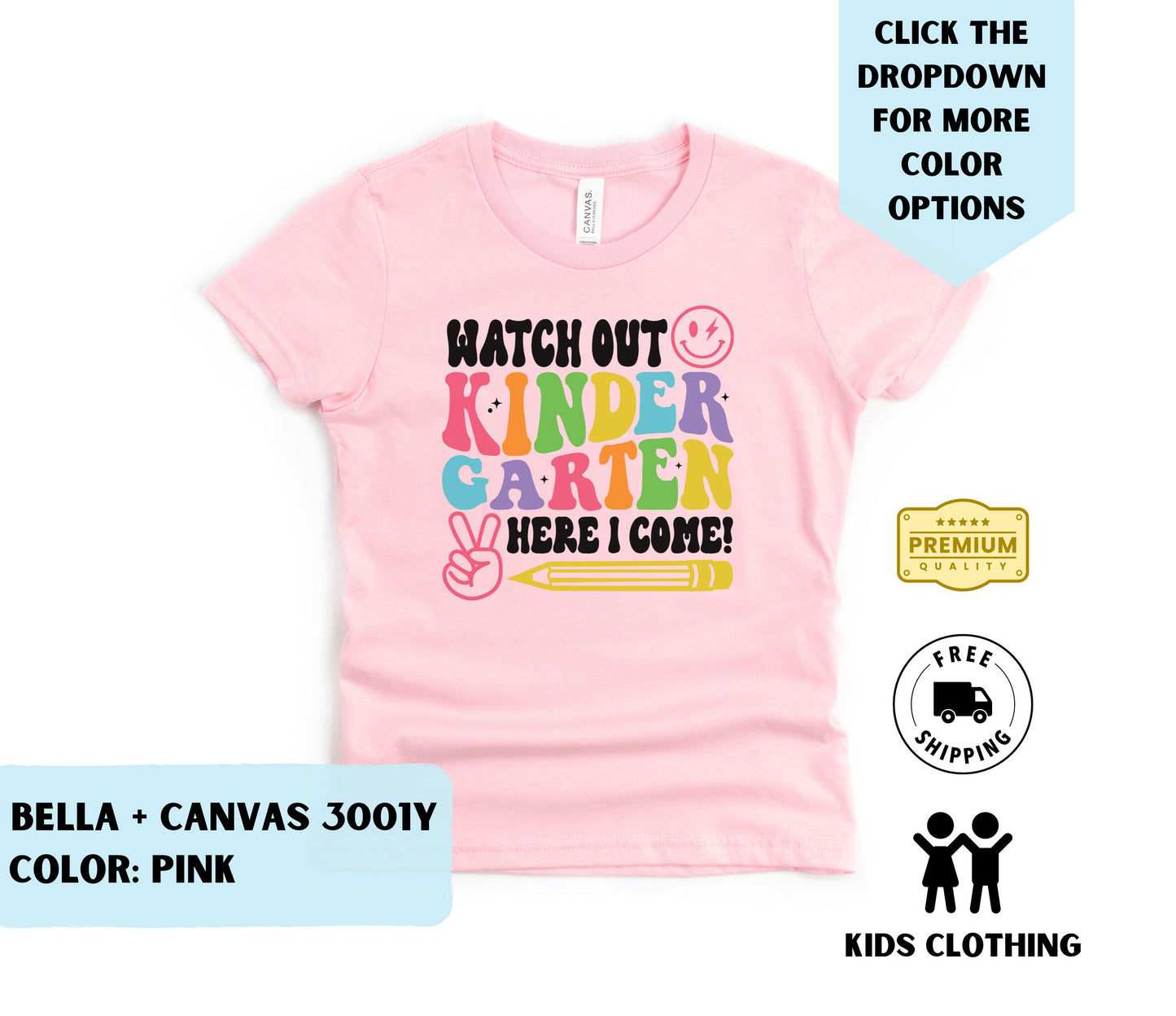 Youth Watch Out Kindergarten T-Shirt