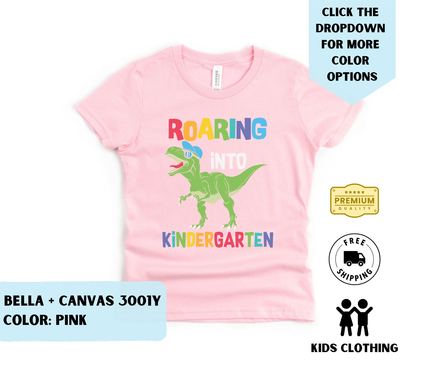 Toddler Roaring into Kindergarten T-Shirt