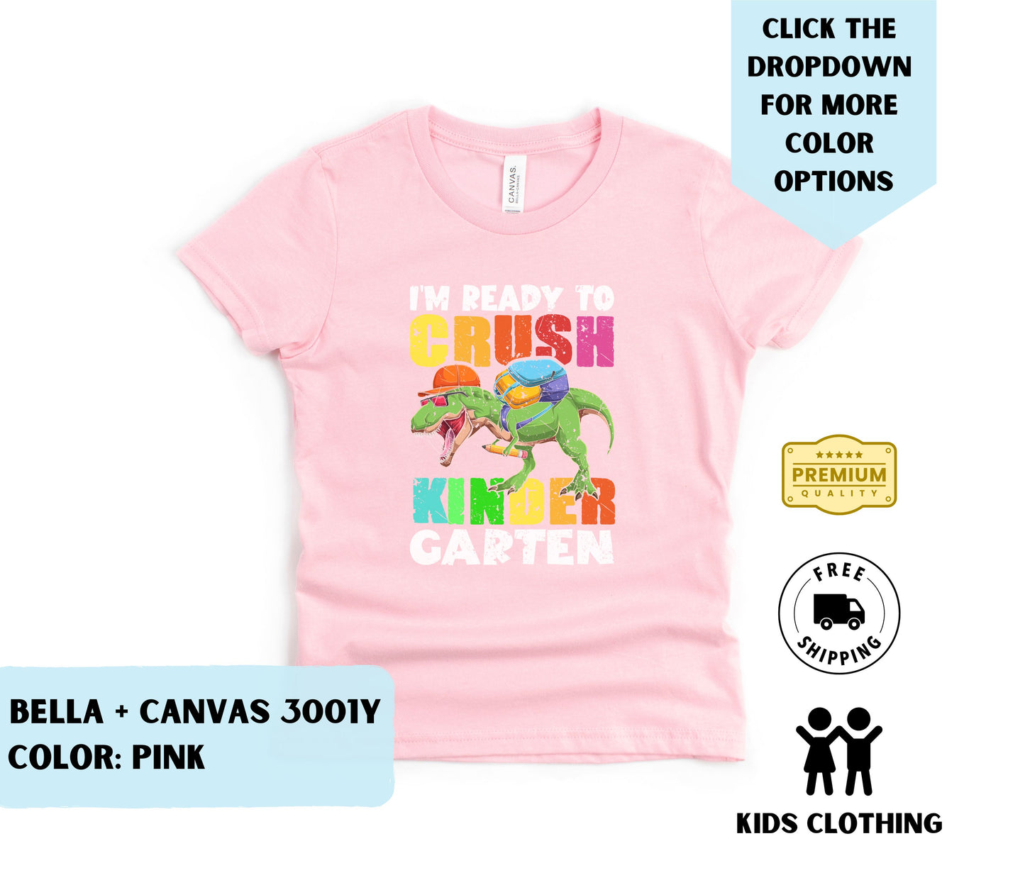 Toddler Ready to Crush Kindergarten T-Shirt