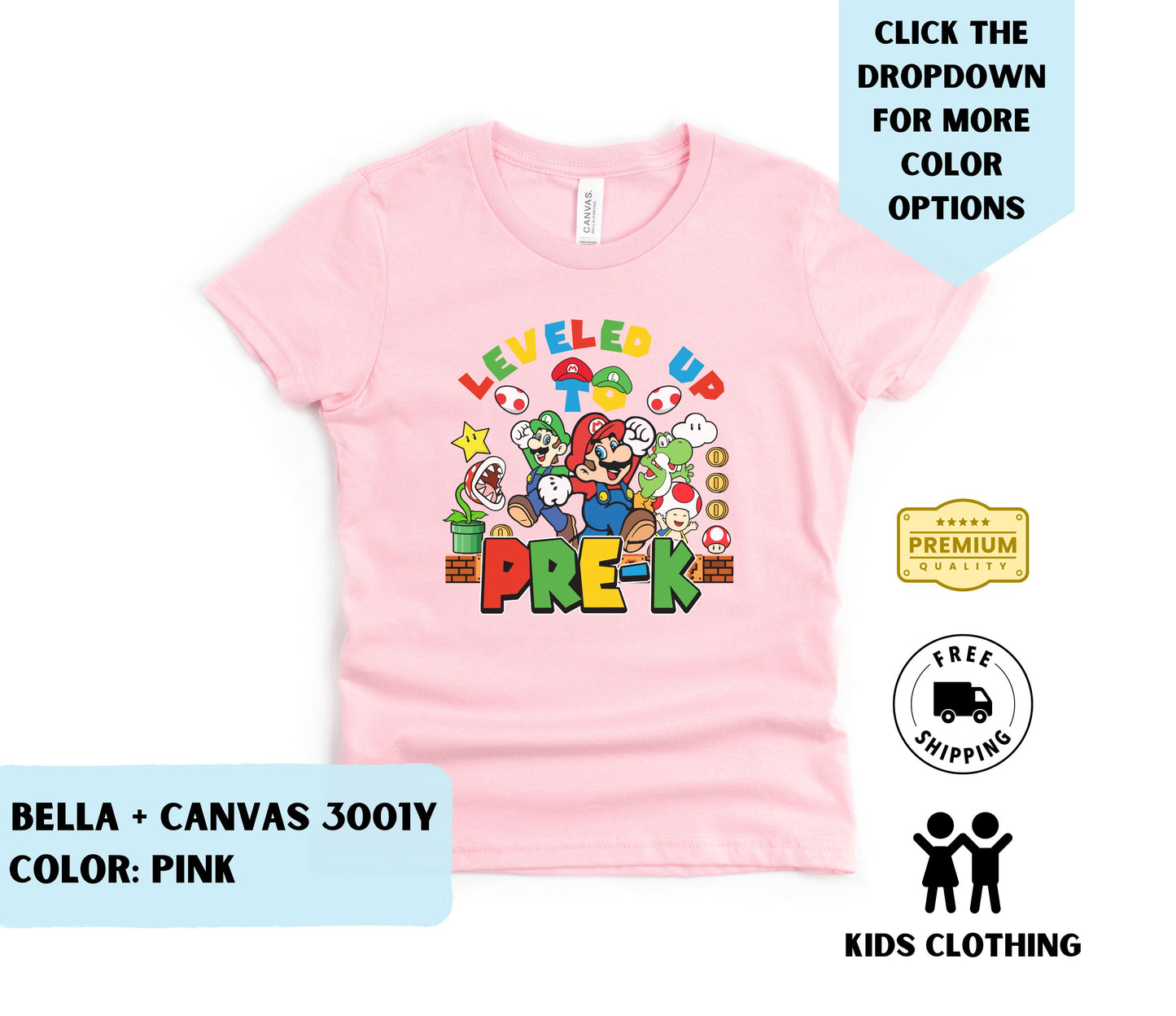 Toddler Leveled Up to Pre-K T-Shirt