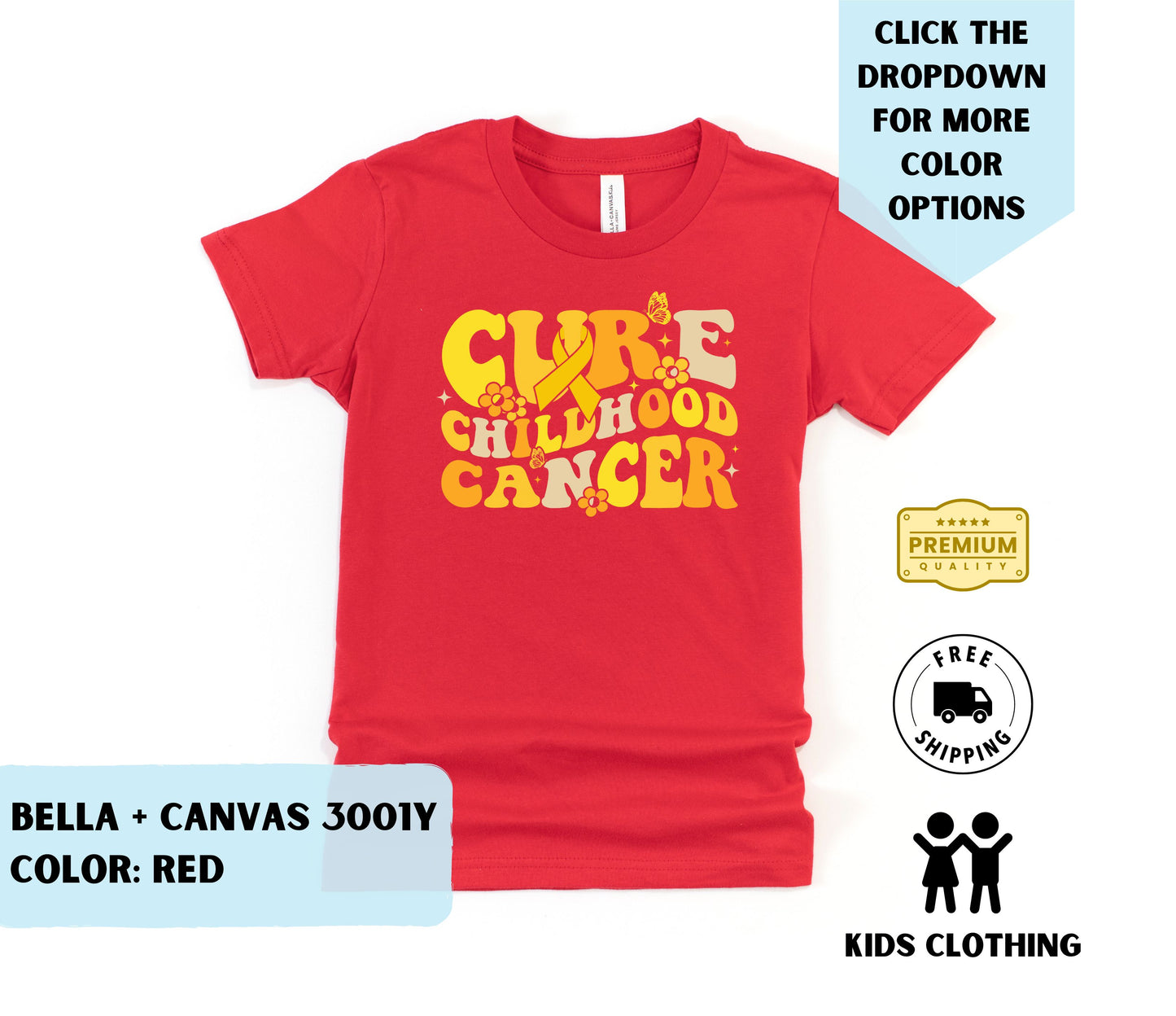 Youth Cure Childhood Cancer Fundraiser T-Shirt