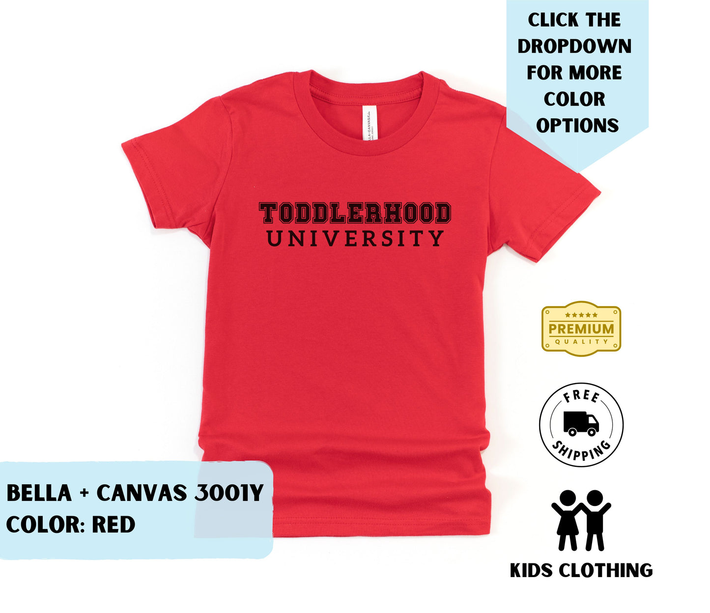 Toddler Toodlerhood University T-Shirt