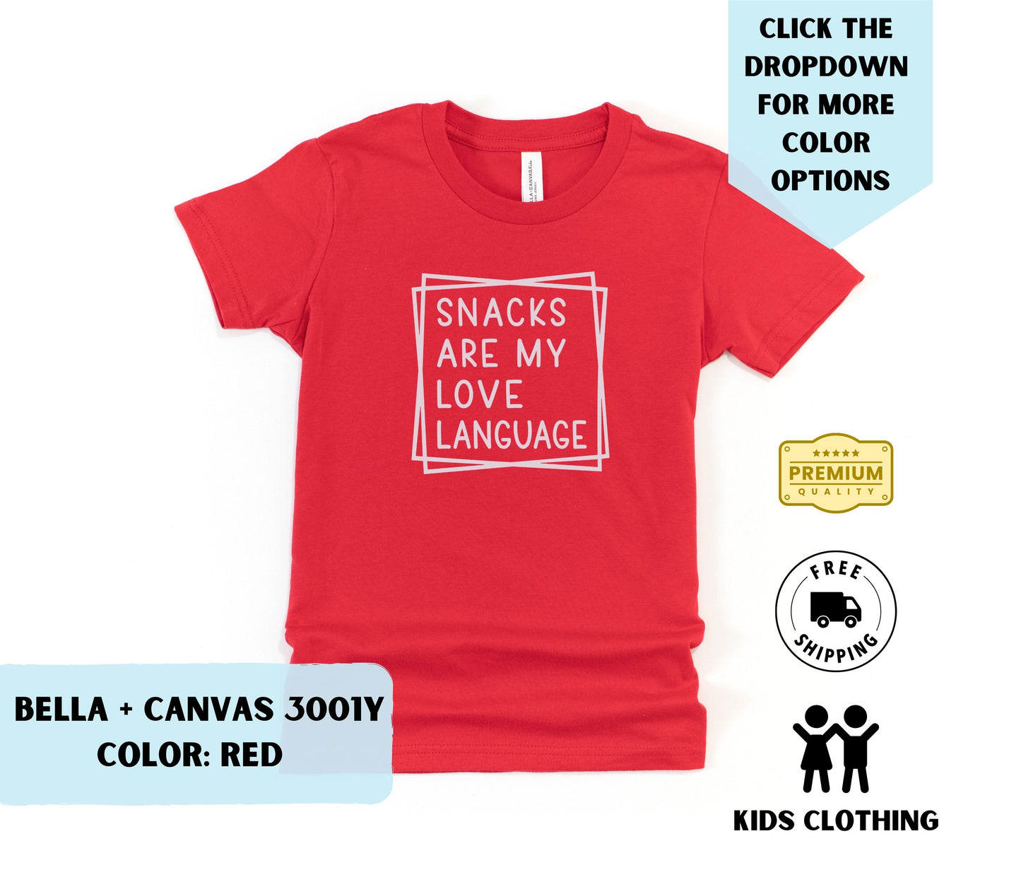 Toddler Snacks Are My Love Language T-Shirt