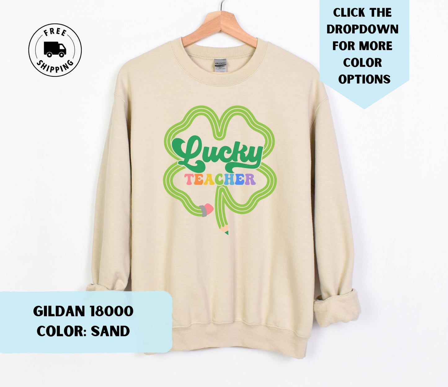 Lucky Teacher Crewneck