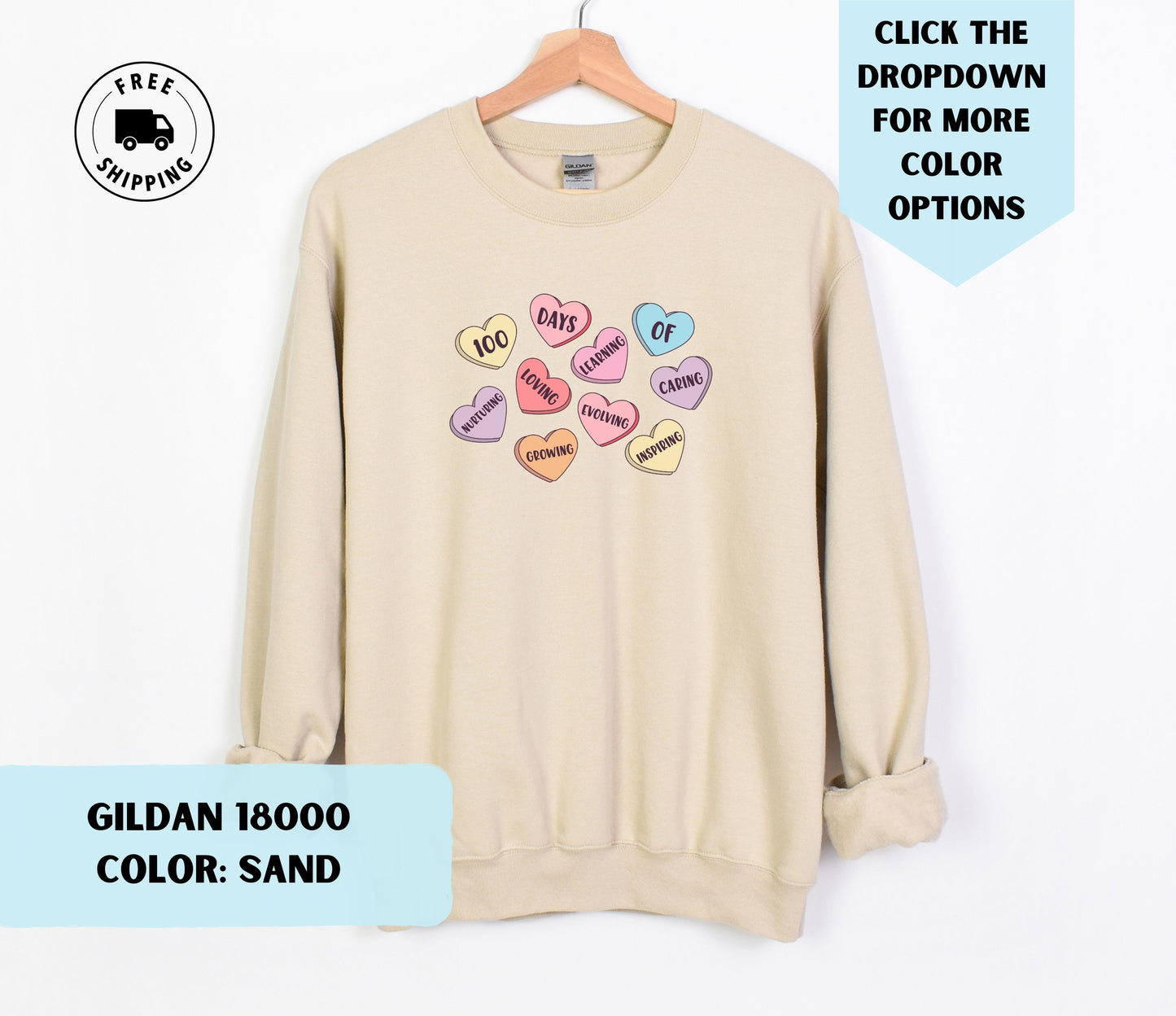 100 Days Valentine Crewneck