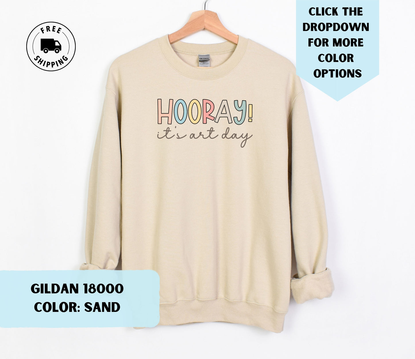 Hooray! It's Art Day Crewneck