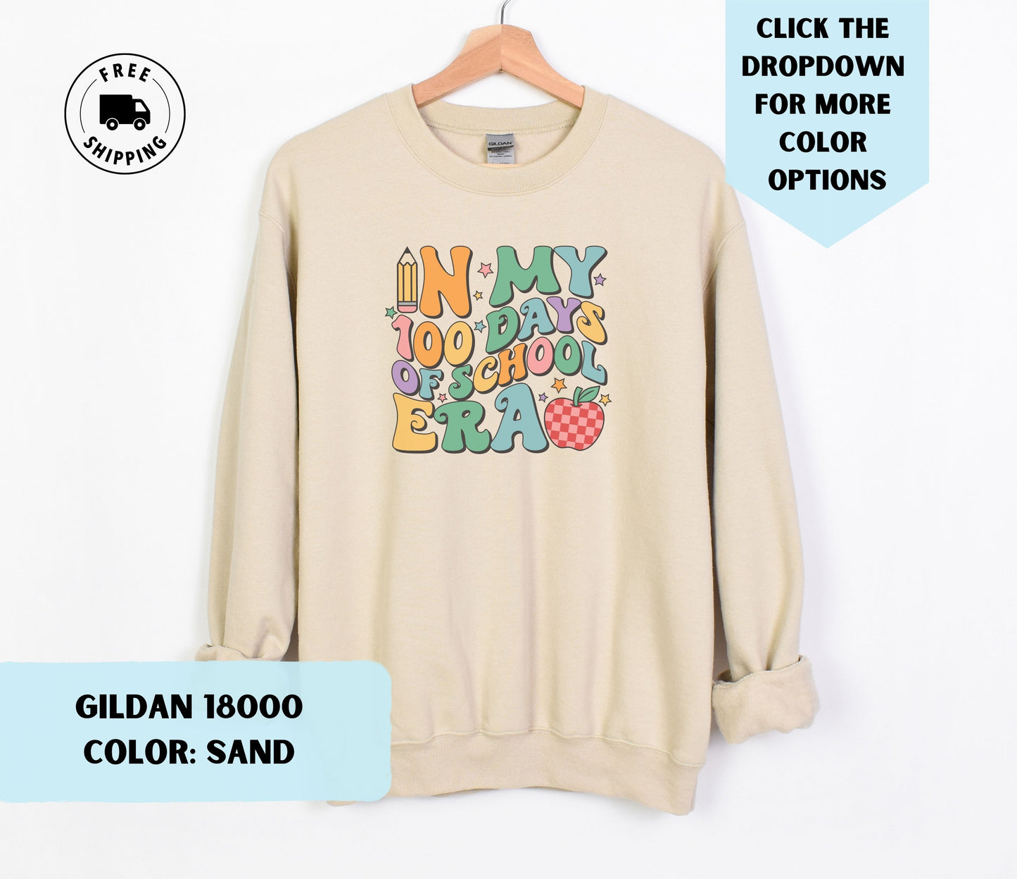 100 Days of School Era Crewneck