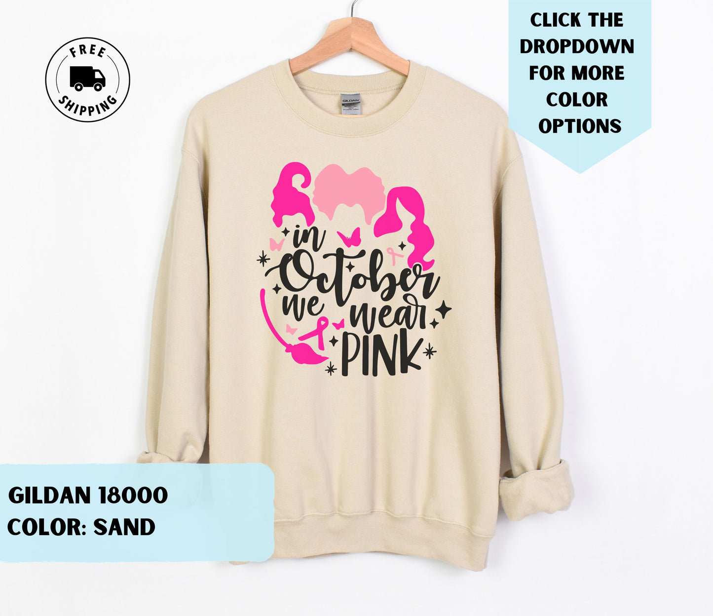 Sanderson Pink Breast Cancer Awareness Crewneck