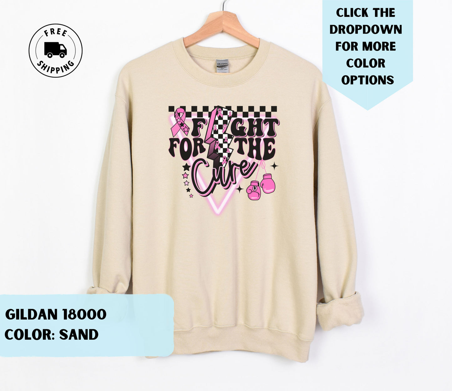 Fight for the Cure Breast Cancer Awareness Crewneck